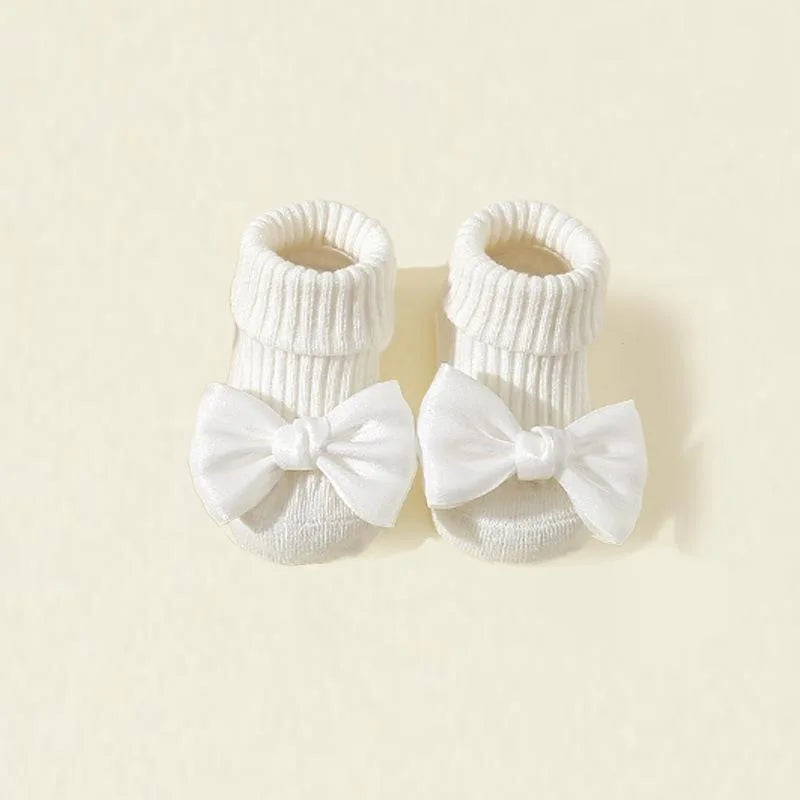 Baby Girl Bow Ankle Socks Soft Cotton Anti-Slip Toddler Socks