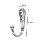 Alloy Wall Hooks with Screws Coat, Towel & Bag Hanging Hooks