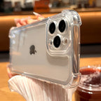 Luxury Clear Shockproof Case for iPhone 17 16 15 14 13 12 11 Pro Max