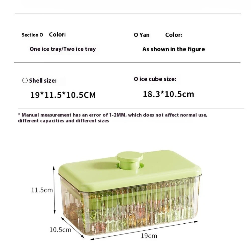Press-to-Release Ice Cube Tray Large Capacity Food Grade Freezer Mold