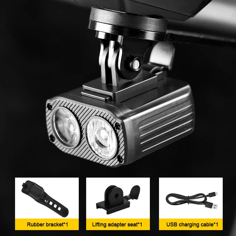 2024 USB Rechargeable Bike Headlight for Night Cycling Secondary image