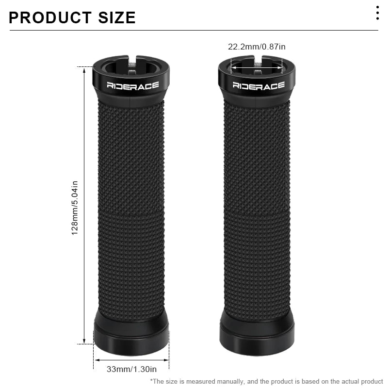 RIDE RACE Lock-On MTB Bike Handlebar Grips Anti-Slip Ergonomic