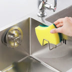 Stainless Steel Sink Sponge Holder  Self-Adhesive Kitchen Organizer