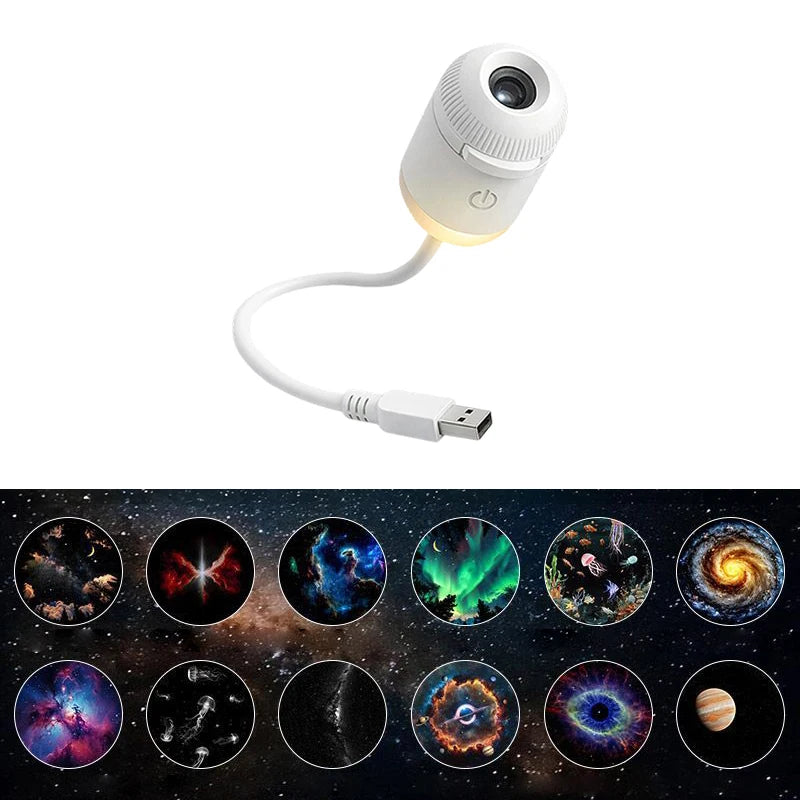 Mini Starry Sky Projector Lamp USB Portable Galaxy Night Light