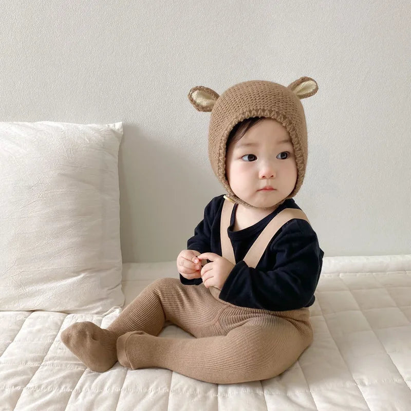 Baby Rabbit Ear Winter Hat Cute Knitted Wool Beanie
