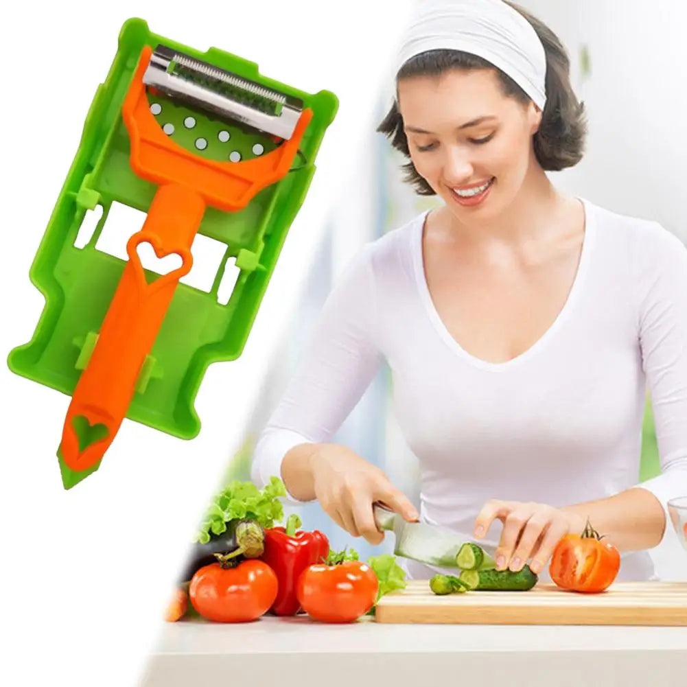 Cocororo Multi-Function Peeler – Double Strip Vegetable & Fruit Cutter with Juicer