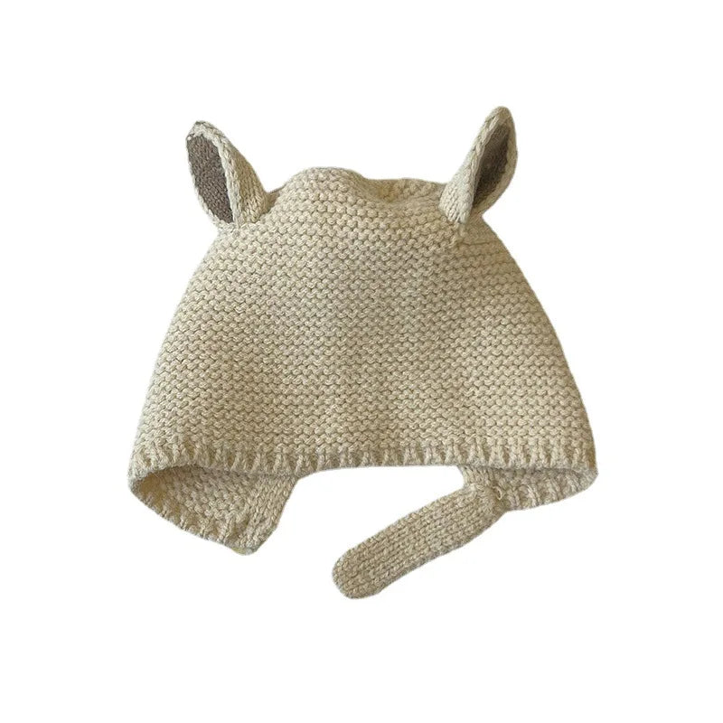 Baby Rabbit Ear Winter Hat Cute Knitted Wool Beanie