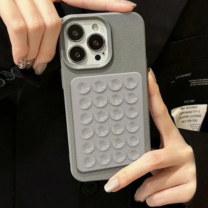3D Suction Cup Stand Case for iPhone 11 12 13 14 15 16 17 Pro Max