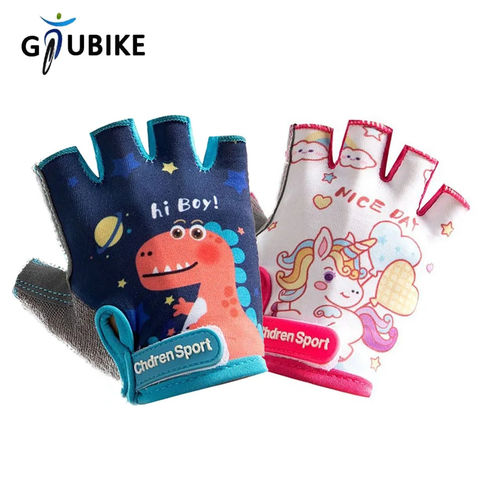 Kids Cycling Gloves Half Finger Breathable Anti Slip Bike Main image