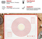 UNTIOR Silicone Baking Mat Non-Stick Dough Kneading & Pizza Rolling Pad