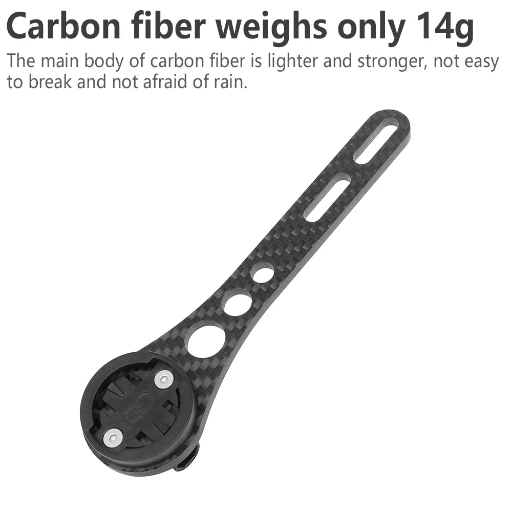 14g Carbon Fiber Bike Computer Mount GPS Speedometer GoPro Holder