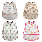 Cartoon EVA Waterproof Baby Bib with Pocket Feeding Apron