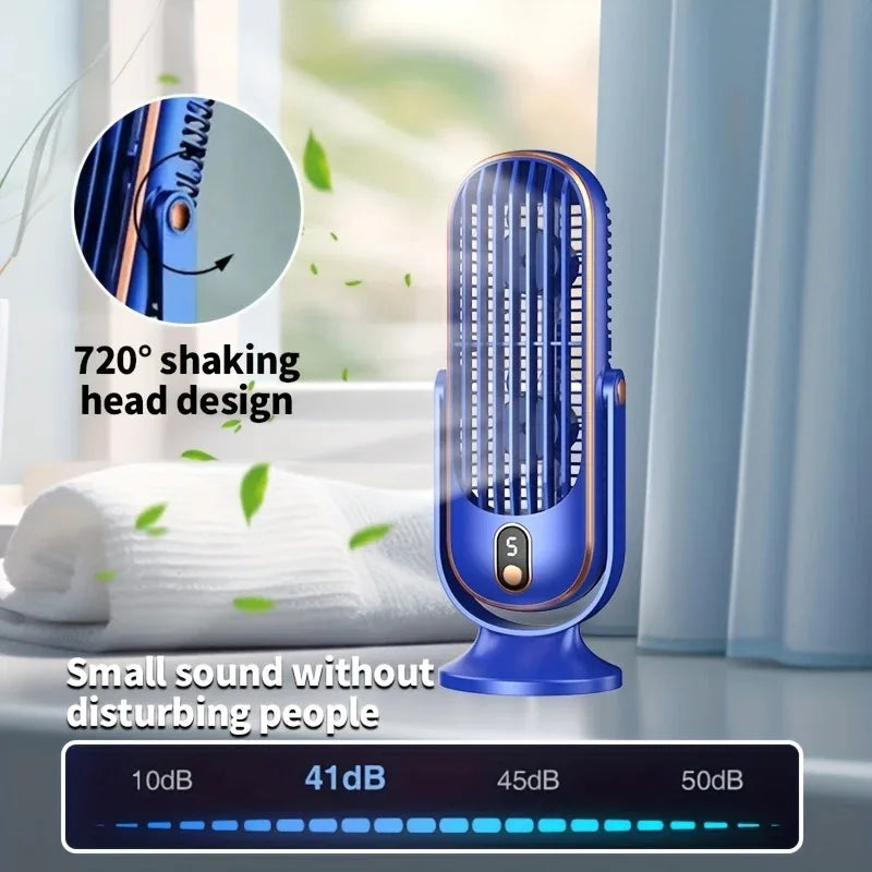 5-Speed USB Mini Air Cooler UK Portable Dual Motor Fan