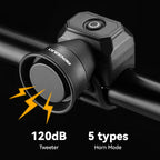 120dB Electric Bike Horn Waterproof Bicycle Bell MTB Scooter Alarm
