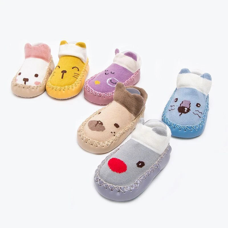 Baby Socks Slippers Rubber Sole Anti-Slip Indoor Shoes for Toddlers