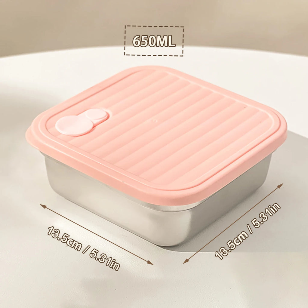 WORTHBUY 304 Stainless Steel Lunch Box Leakproof Stackable Food Container