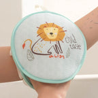 2-in-1 Cartoon Animal Baby Bath Sponge & Body Scrubber Loofah
