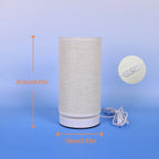 Fabric Cylinder Desk Lamp for Bedroom & Home Lighting