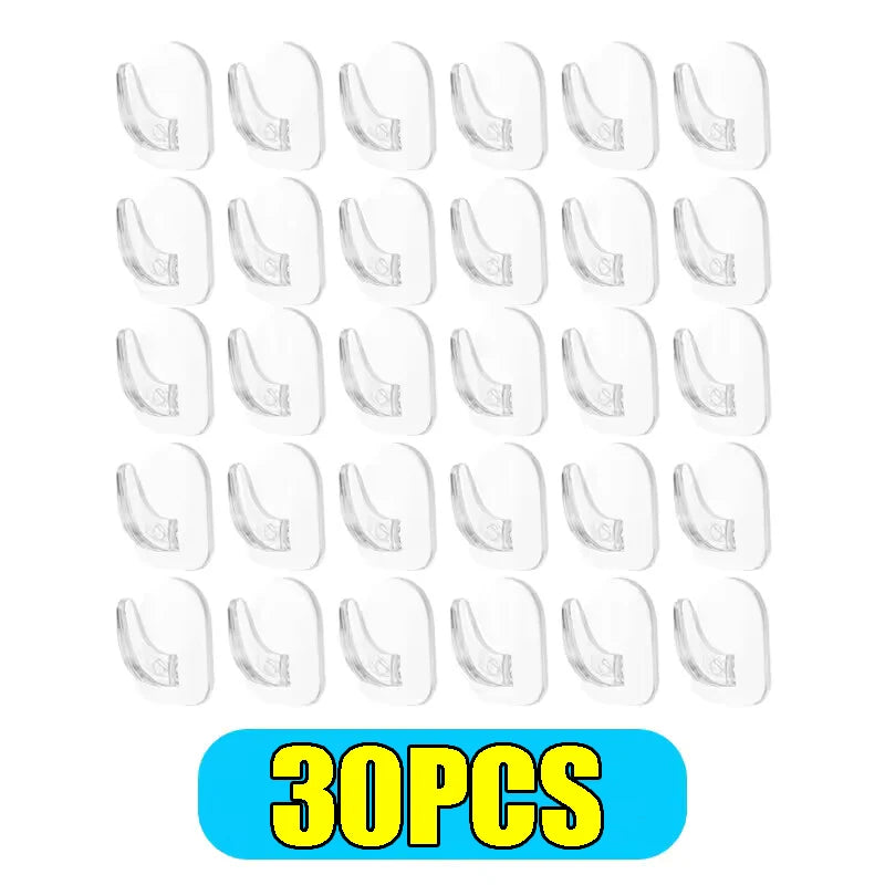 Mini Clear Adhesive Wall Hooks Transparent Sticky Storage Hooks
