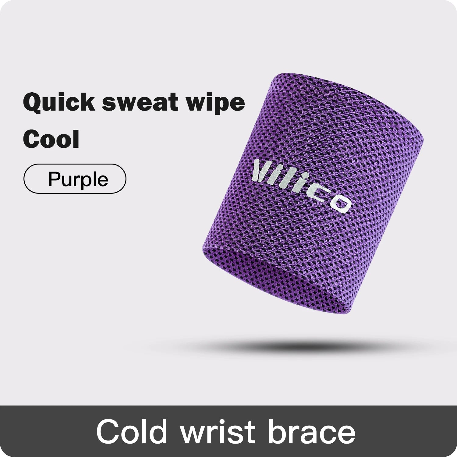 Ice Cooling Wrist Sweatband for Gym, Volleyball & Sports Support