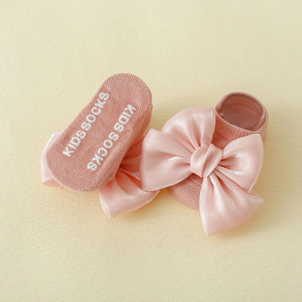 Baby Girl Bow Ankle Socks Soft Cotton Anti-Slip Toddler Socks