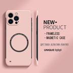 Magnetic Frameless Case for iPhone 15 14 13 12 11 Pro Max