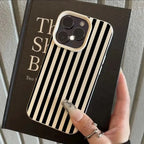 Colorful Striped Couple Case for iPhone 11 12 13 14 15 16 17 Pro Max