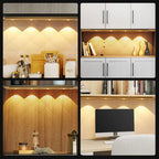 Wireless Motion Sensor LED Night Light – USB Rechargeable Cabinet Lamp
