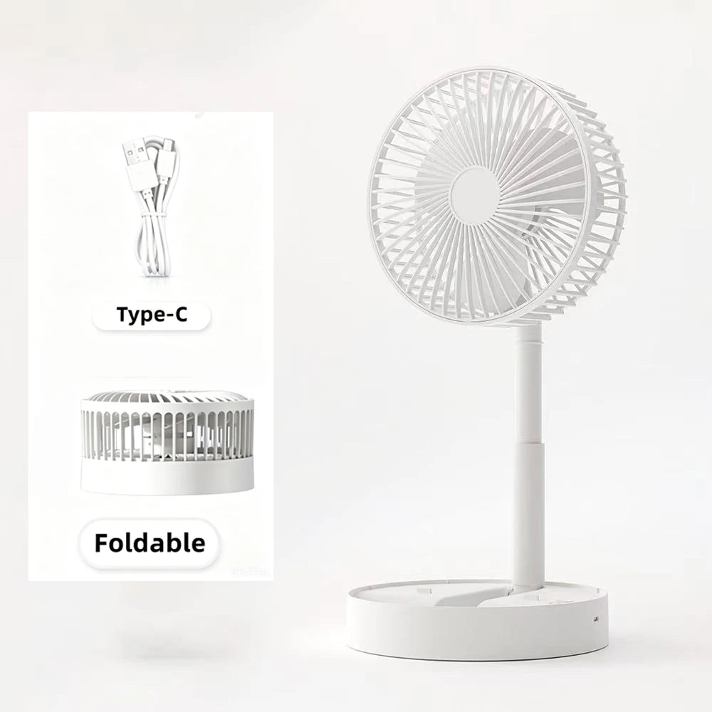 Mini Oscillating Desk Fan Portable Battery Table Fan