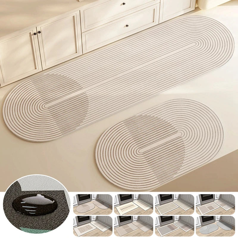 Diatomite Super Absorbent Kitchen Mat Non-Slip Washable Floor Rug