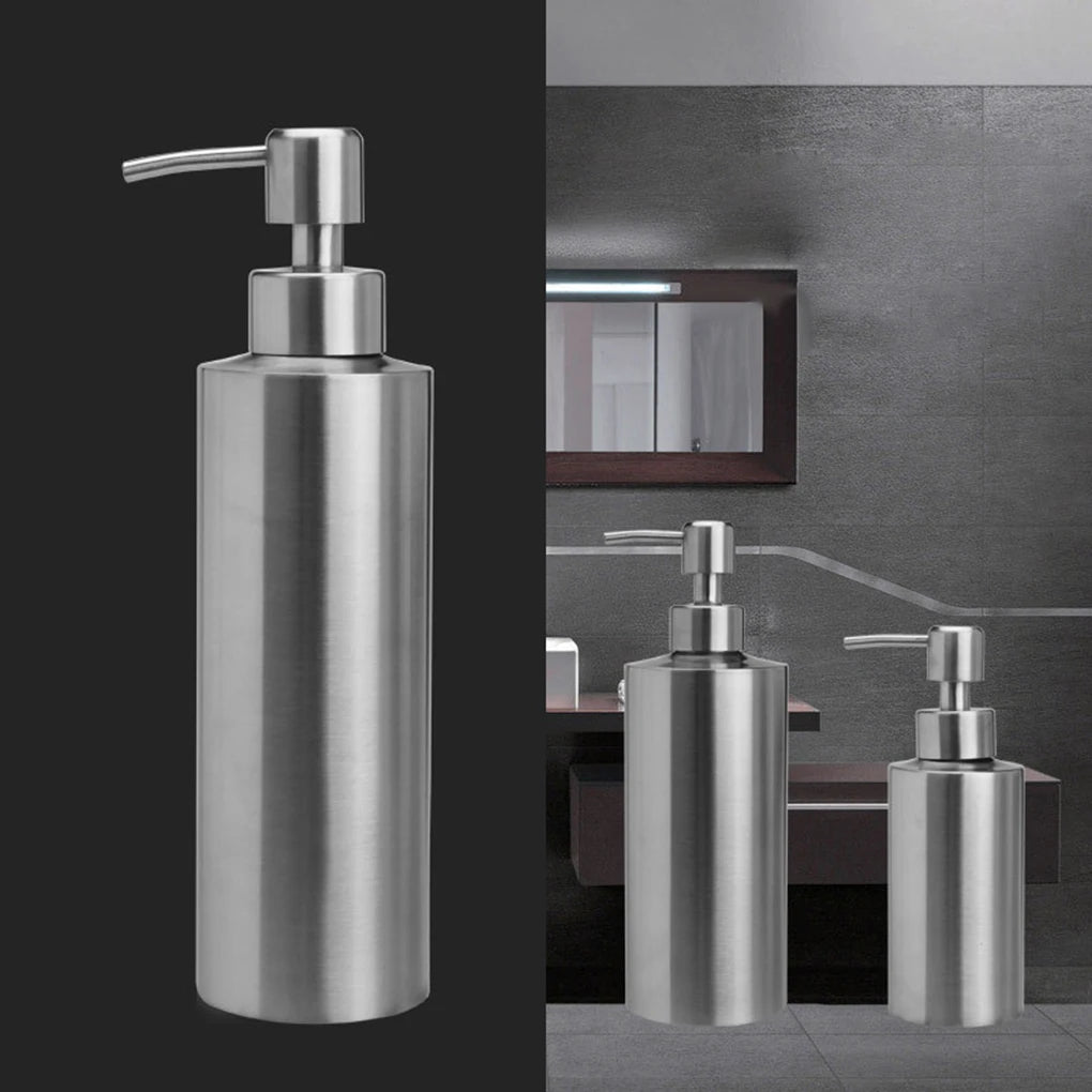 Stainless Steel Hand Wash Dispenser Anti-Rust Refillable Bathroom Bottle