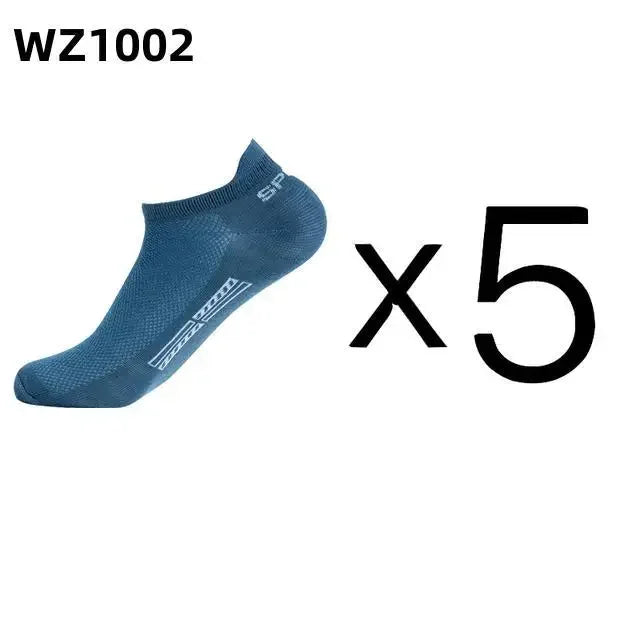 5 Pairs Men Cotton Ankle Socks Breathable Sports Mesh Summer Thin UK