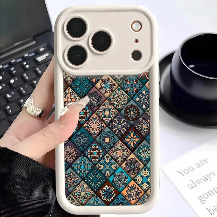 Retro Bohemian Phone Case for iPhone 17 16 15 14 13 12 Pro Max Cover