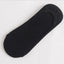 Single piece of solid black mens invisible slipper sock designed for running and casual shoes