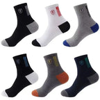 5/10 Pairs Men's Basketball Crew Socks Breathable Odor-Control