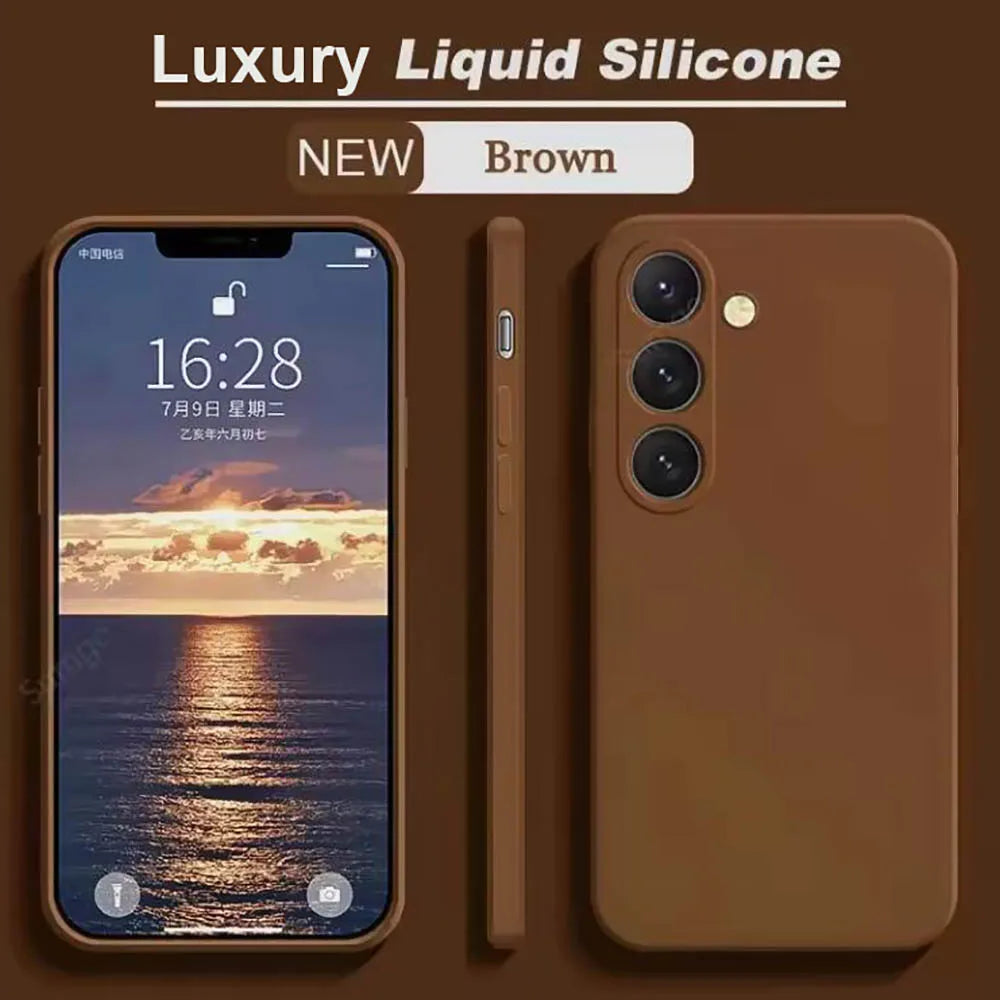 Liquid Silicone Camera Protection Case for Samsung Galaxy S24 S25 S26