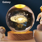 3D Solar System Crystal Ball LED Decoration Lamp