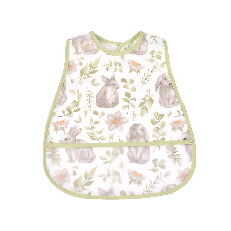 Cartoon EVA Waterproof Baby Bib with Pocket Feeding Apron