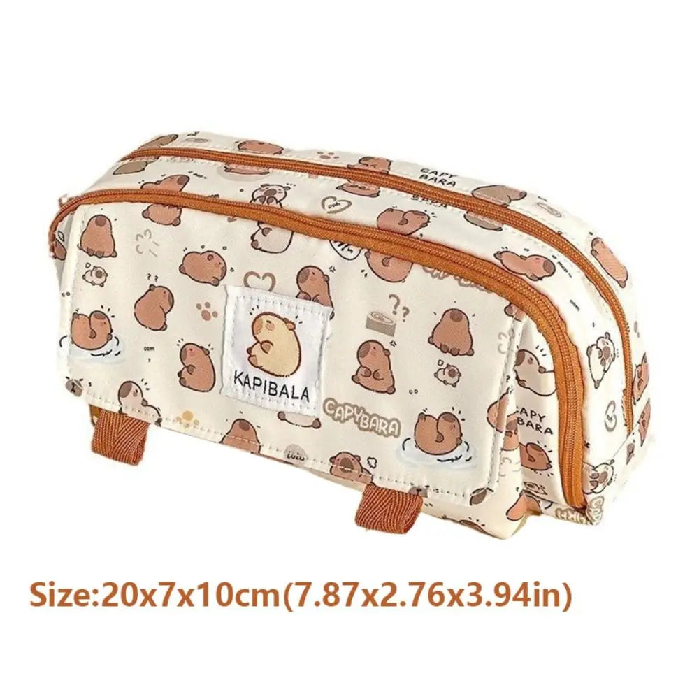 INS Capybara 4-Layer Large Pen Bag Pencil Case
