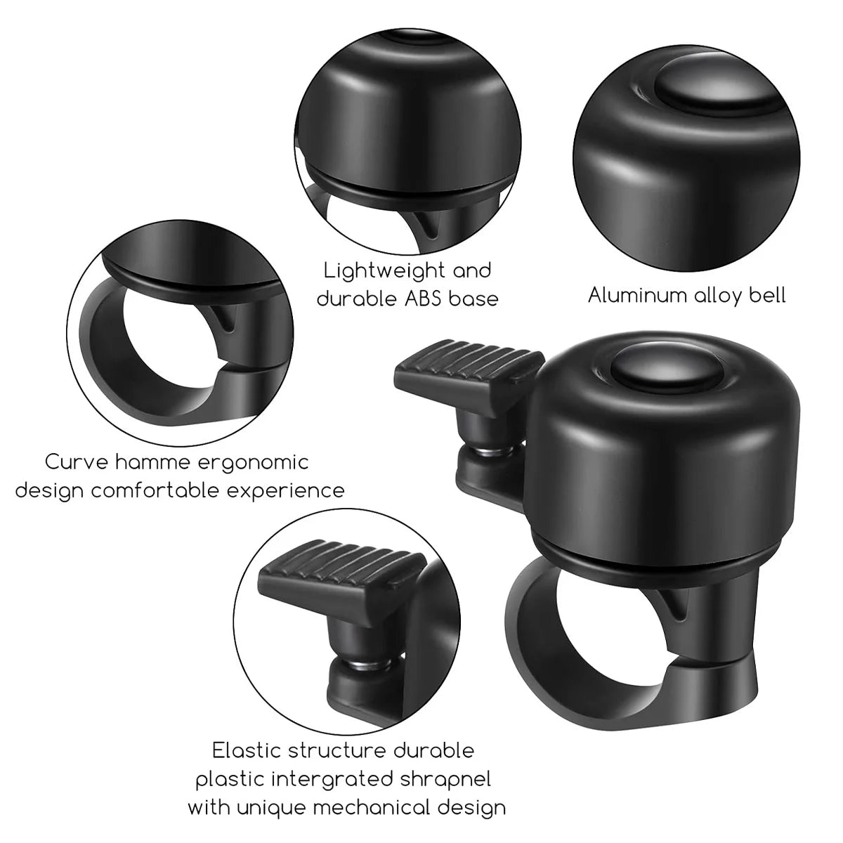 Aluminum Alloy Bicycle Bell Loud Clear Sound MTB Road Bike Safety