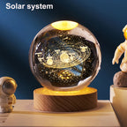 3D Solar System Crystal Ball LED Decoration Lamp