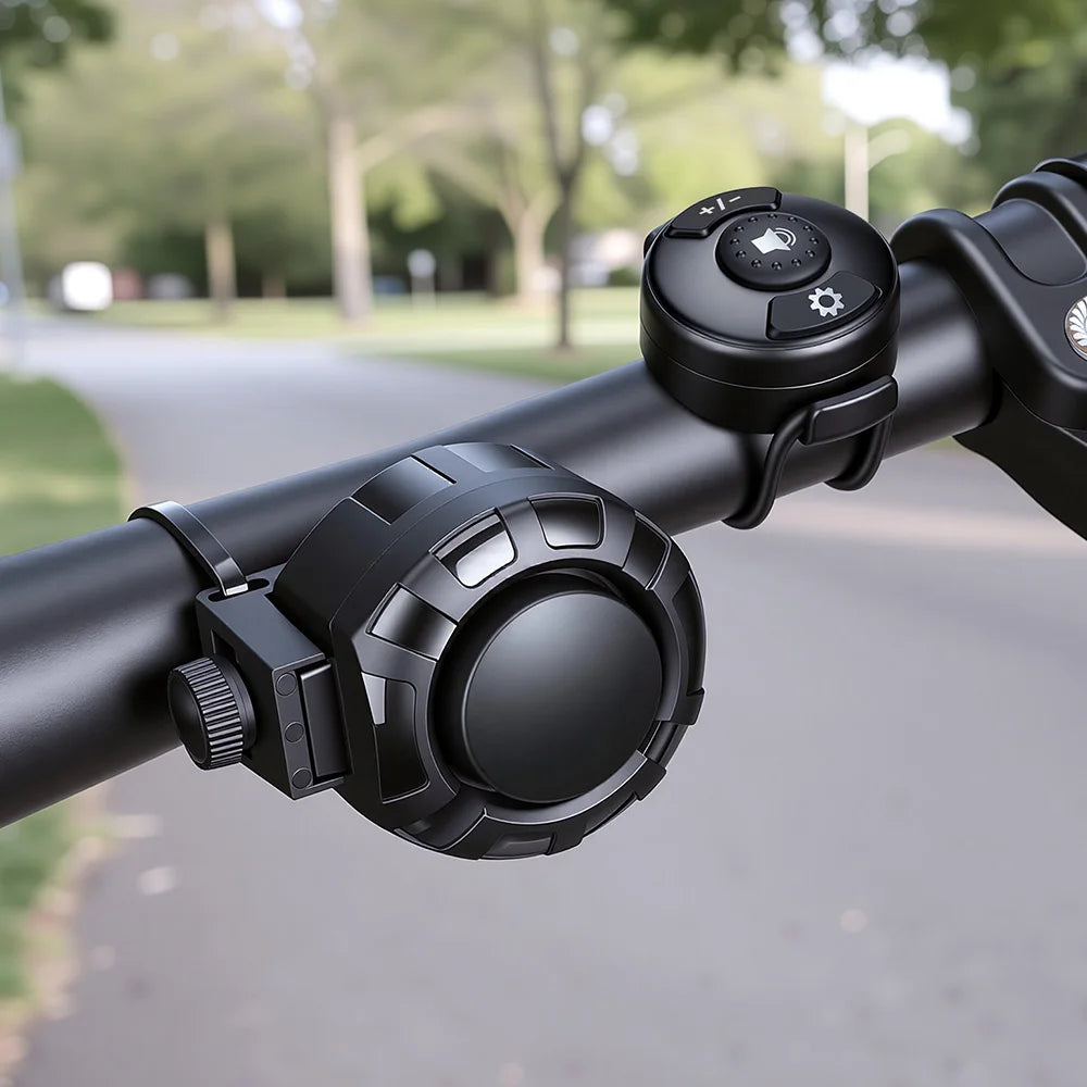 120dB Rechargeable Electric Bike Horn Waterproof Bicycle Safety Bell Main image