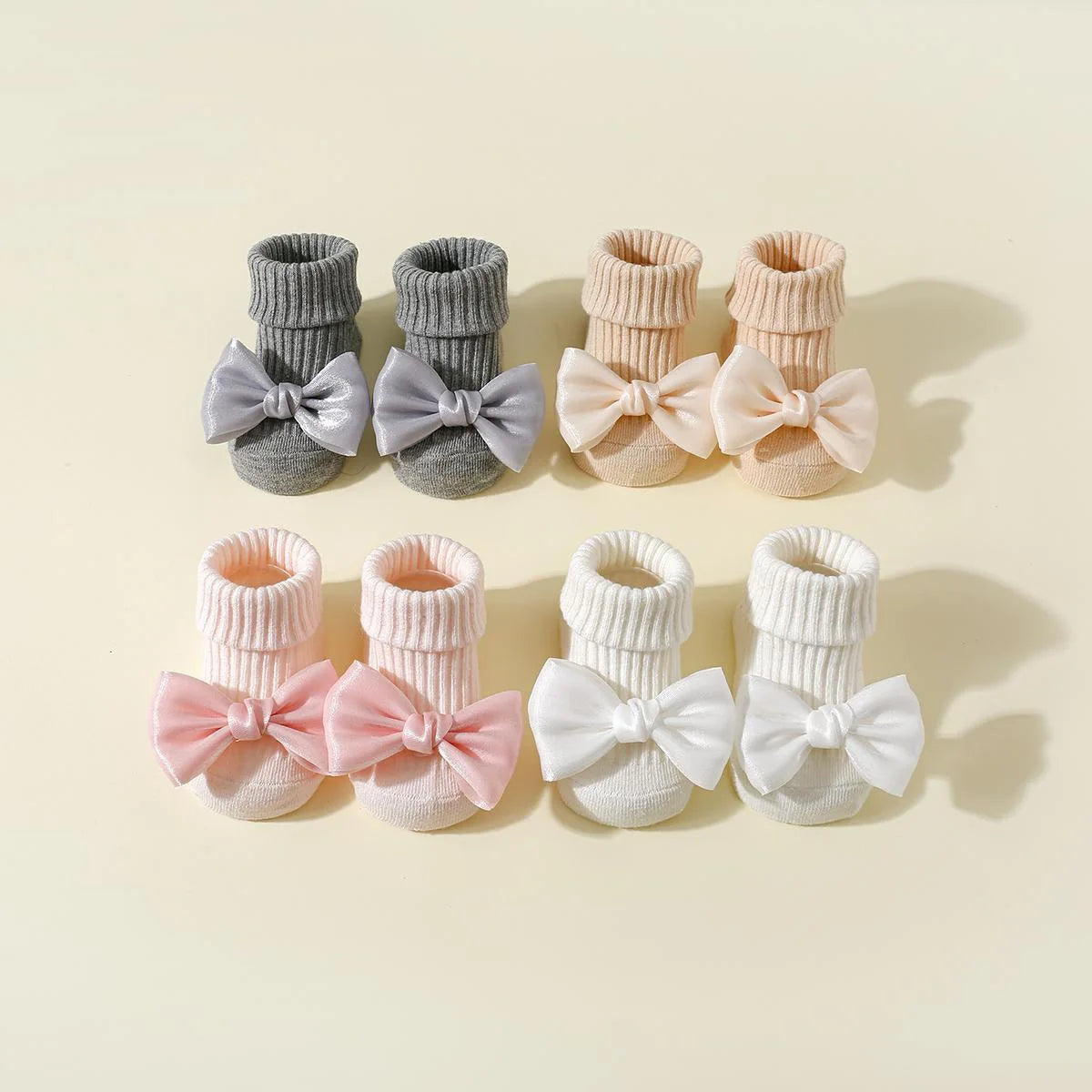 Baby Girl Bow Ankle Socks Soft Cotton Anti-Slip Toddler Socks