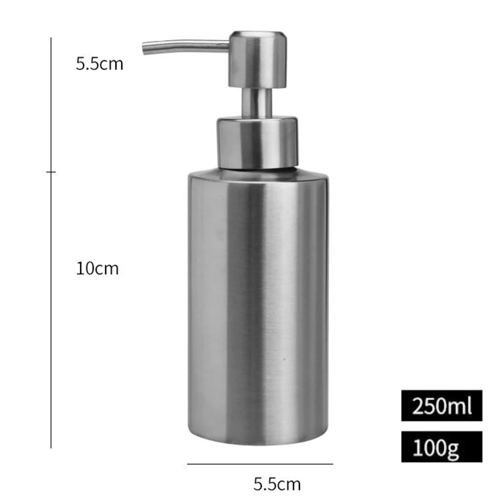 Stainless Steel Hand Wash Dispenser Anti-Rust Refillable Bathroom Bottle