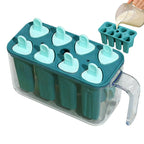 8 Grid Silicone Ice Pop Mold – Reusable DIY Ice Lolly Maker Tray
