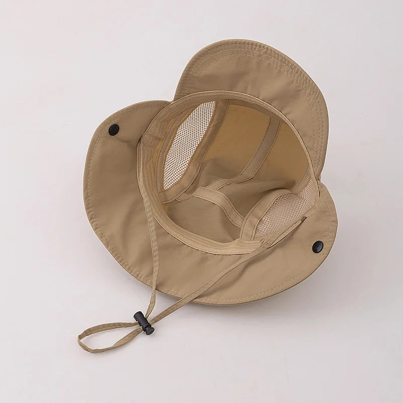 Cartoon Bear Baby Fisherman Hat UK Quick Dry Kids Sun Hat