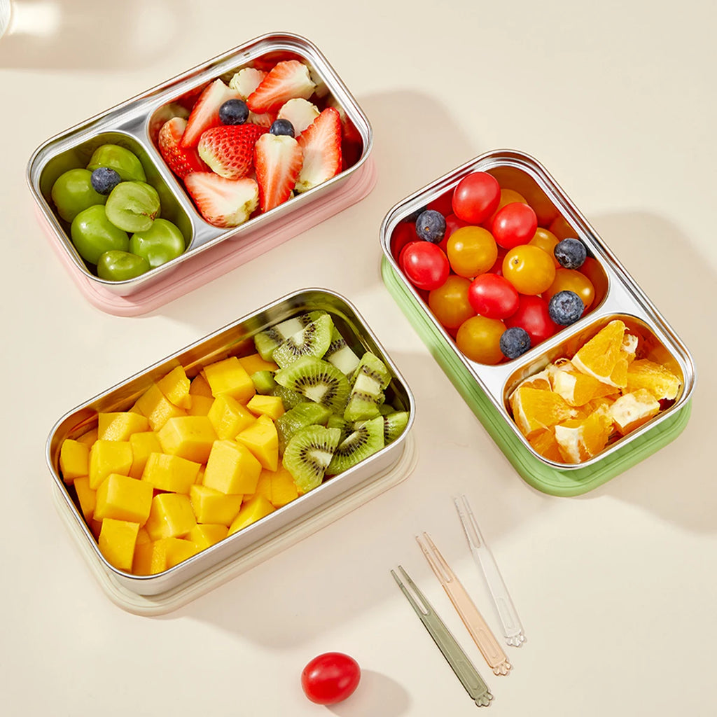 WORTHBUY 304 Stainless Steel Lunch Box Leakproof Stackable Food Container