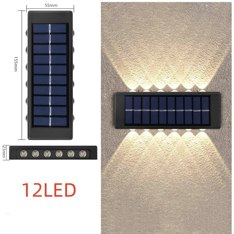 Waterproof Solar LED Outdoor Wall Light for Garden & Street Decor