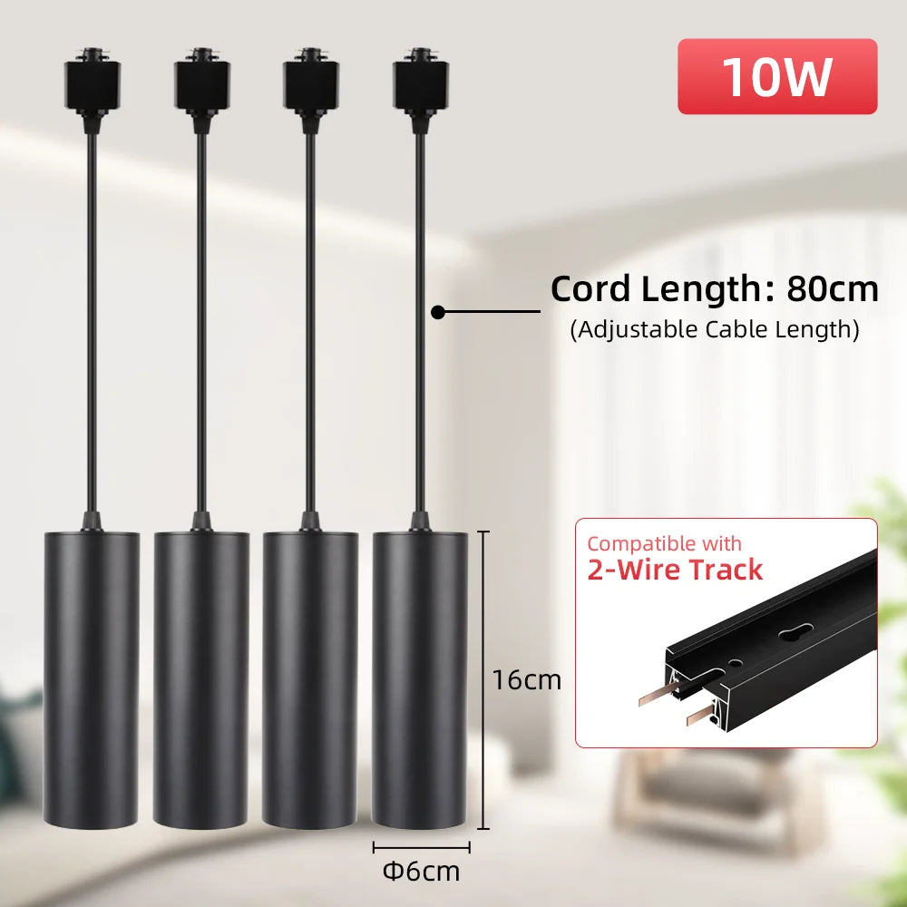 Modern LED Track Pendant Light for Kitchen & Living Room