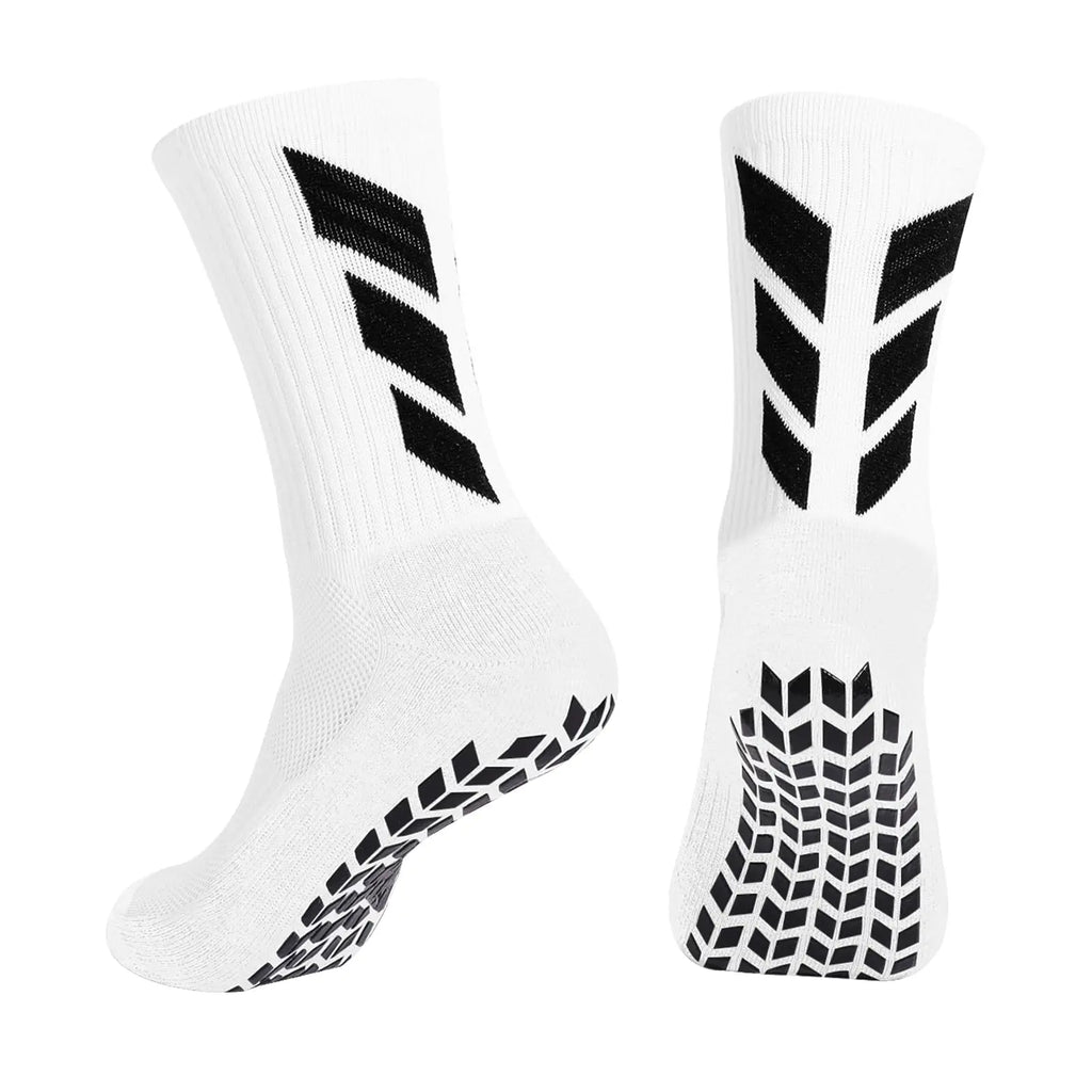 Men Anti Slip Football Socks Sports Grip Training Yoga Socks